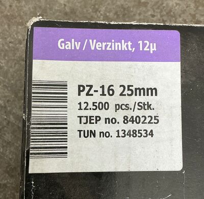 TJEP kasse med klammer - 25mm