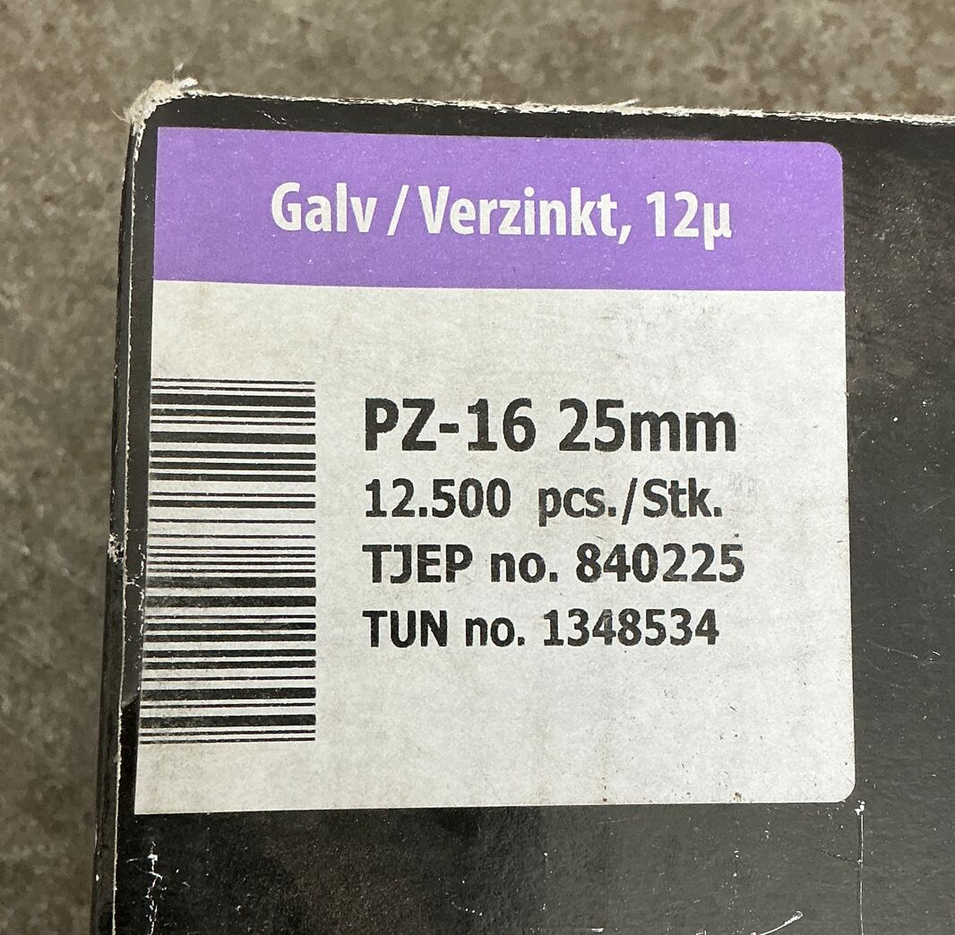 TJEP kasse med klammer - 25mm