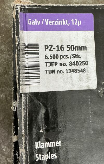 TJEP kasse med klammer - 50mm