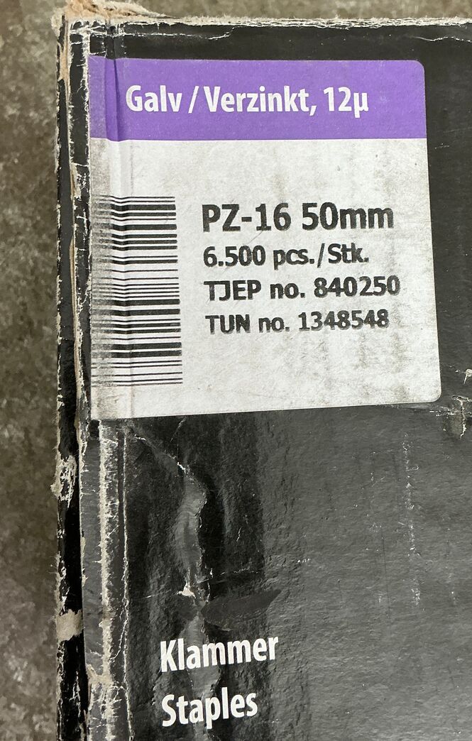 TJEP kasse med klammer - 50mm