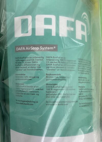 Samlet parti af folier og vindspærre