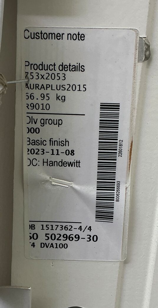 Terrassedør med karm