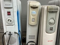 7 stk div gulvradiatorer