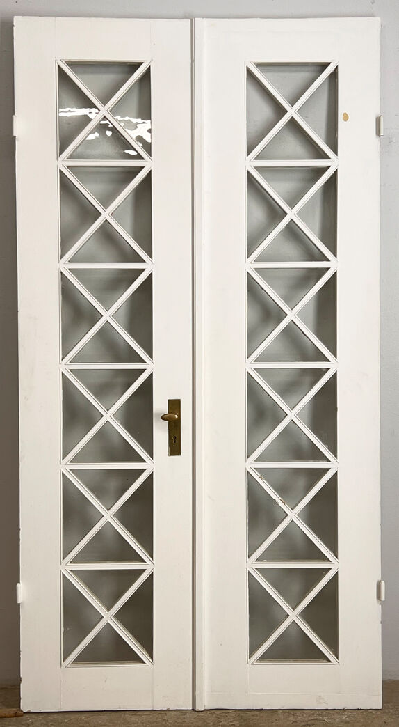 Høj fransk dør med karm