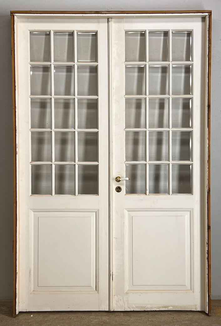 Fransk dør med facetslebne glas