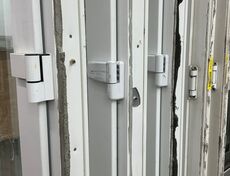 Terrassedør i plast med fuldt glasparti hh.