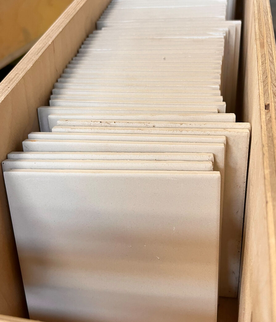 Hvid mat klinke 14,5 x 14,5 cm