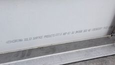 Corian bordplade med rund vask