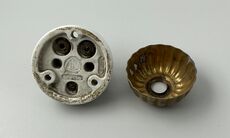 Messing afbryder 1-pol riflet