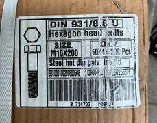Stålbolte 10x200 – varmforzinkning – med sekskanthoved