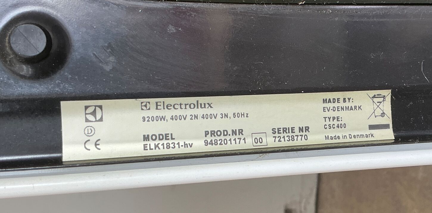 Voss/Electrolux keramisk komfur