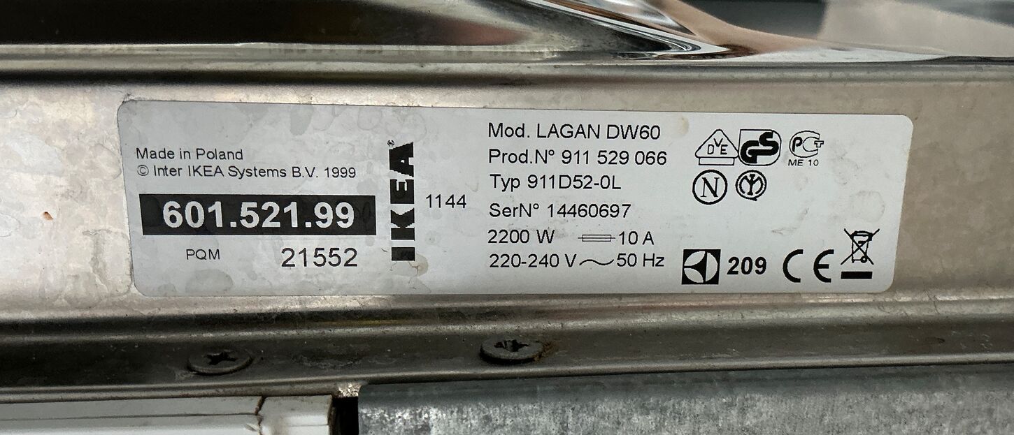 Ikea opvaskemaskine LOGAN DW60