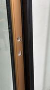 Guldfarvet hh. facadedør med karm 206 cm