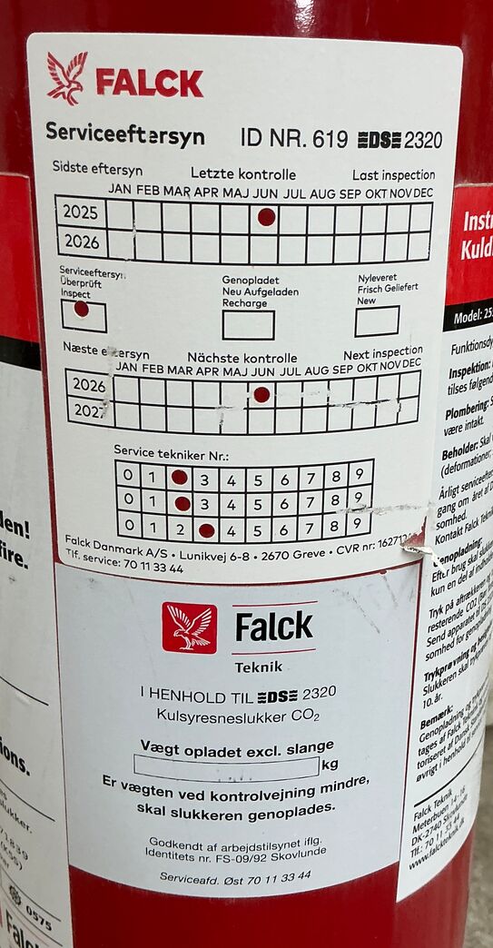 Ildslukker - Kuldioxid 5kg