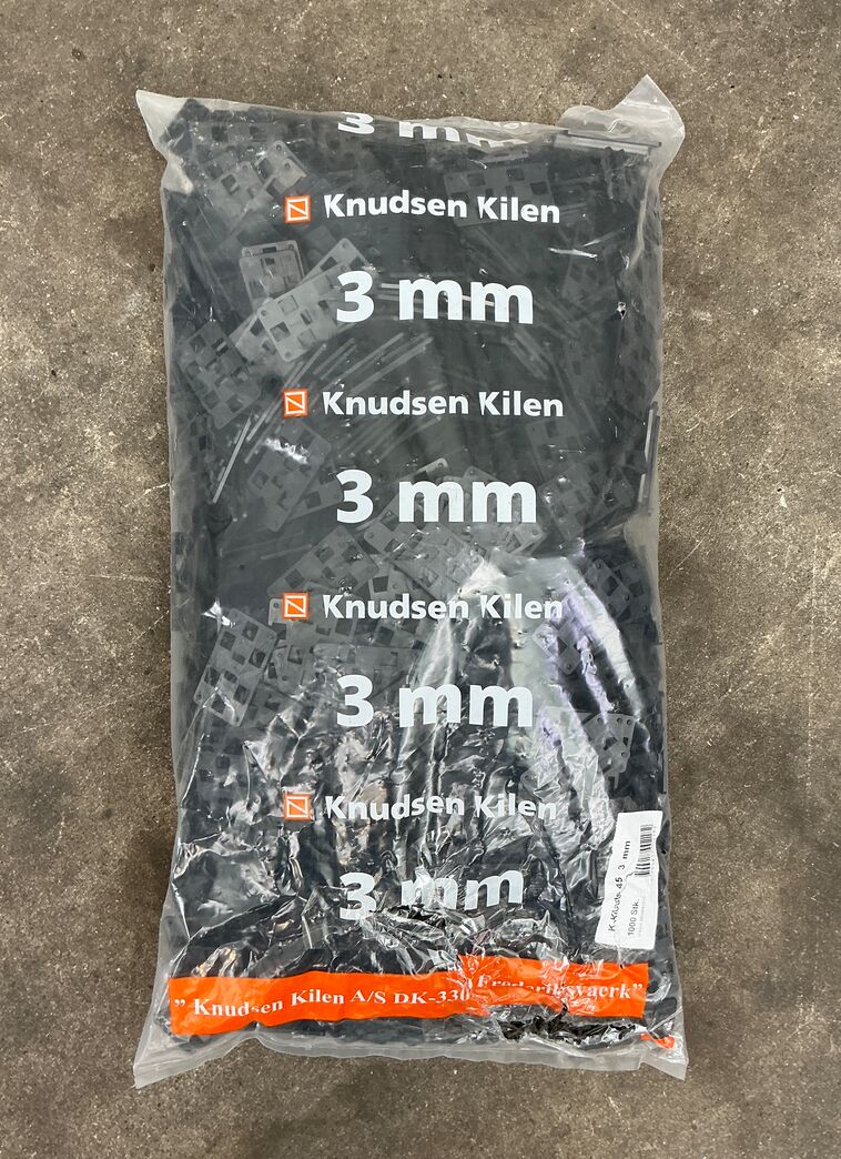 1000 stk. K-Klods 45 3mm - sort