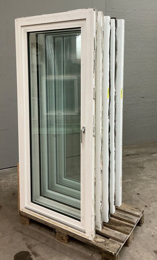 Terrassedør i plast hh. - 89 cm