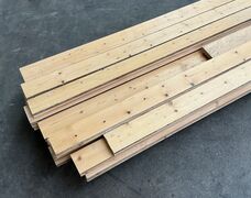 Brugt gulvbrædder i fyr, 6m2, 10 cm