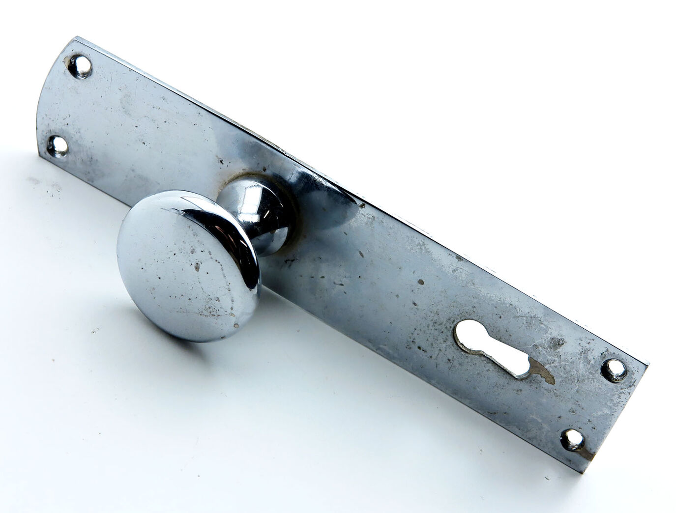 Knop på langskilt - forkromet