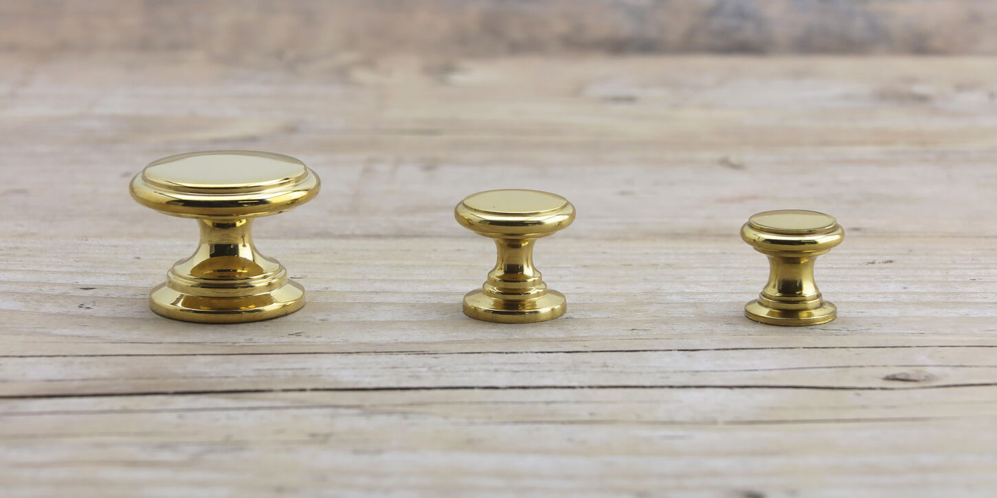 26 mm - Møbelknop i messing