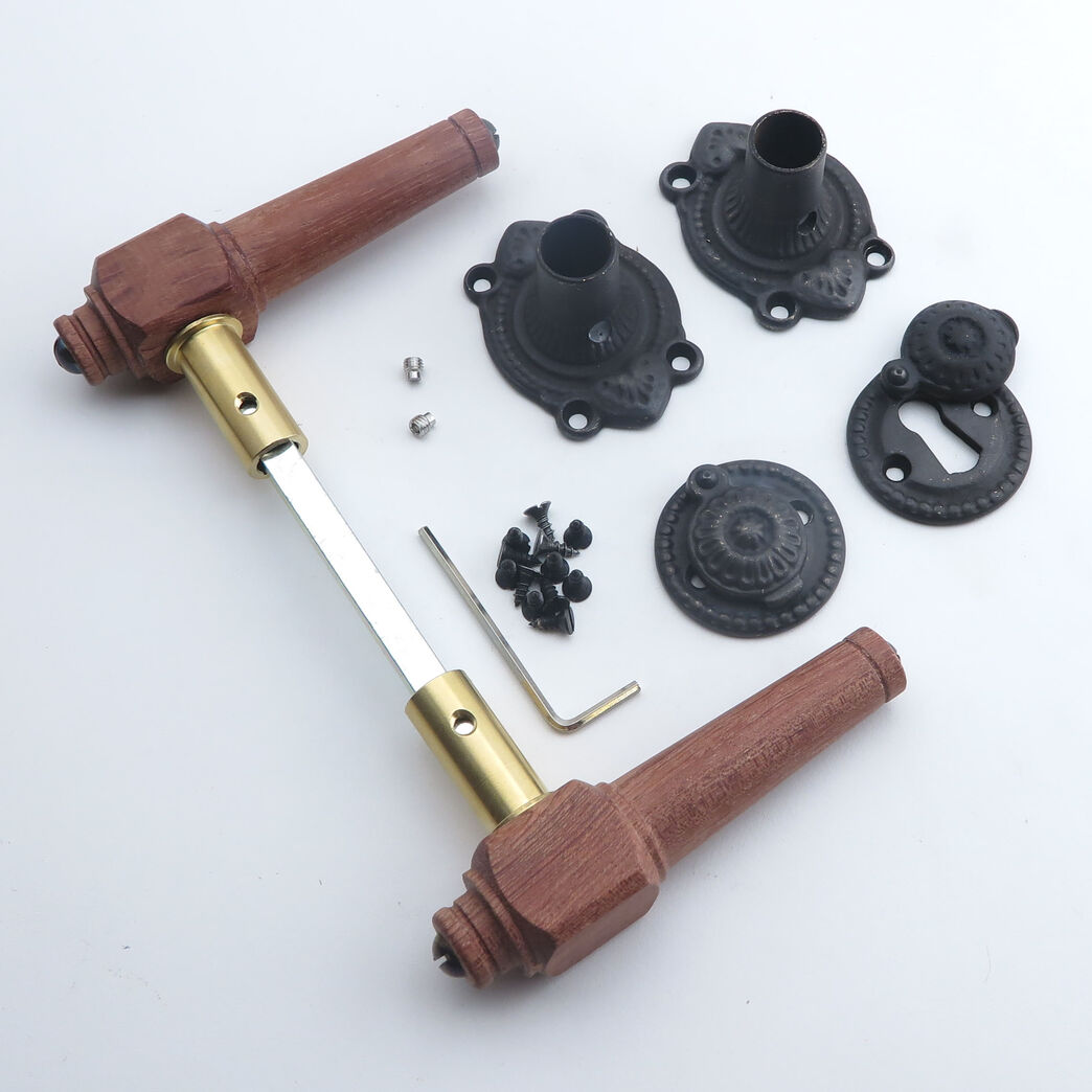 Trægreb til gammel dør - Spidsgreb i bubinga