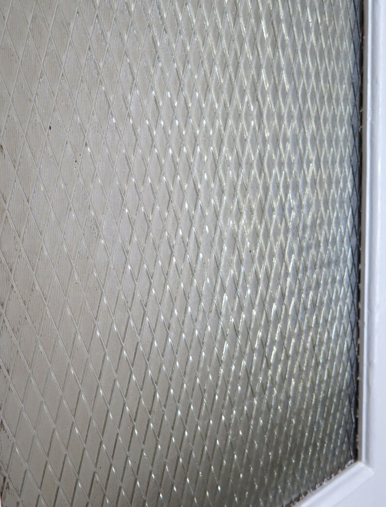 Dobbelt fyldningsdør med glas - i karm