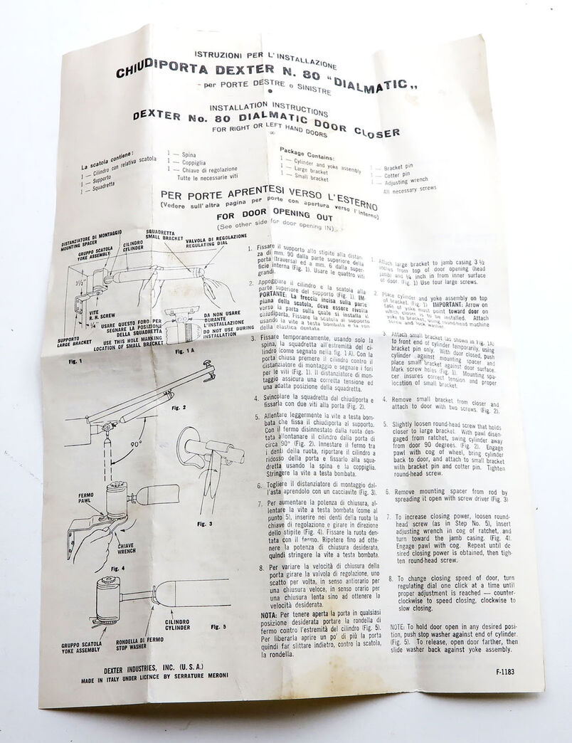 DEXTER DIALmatic no. 80 - dørlukker