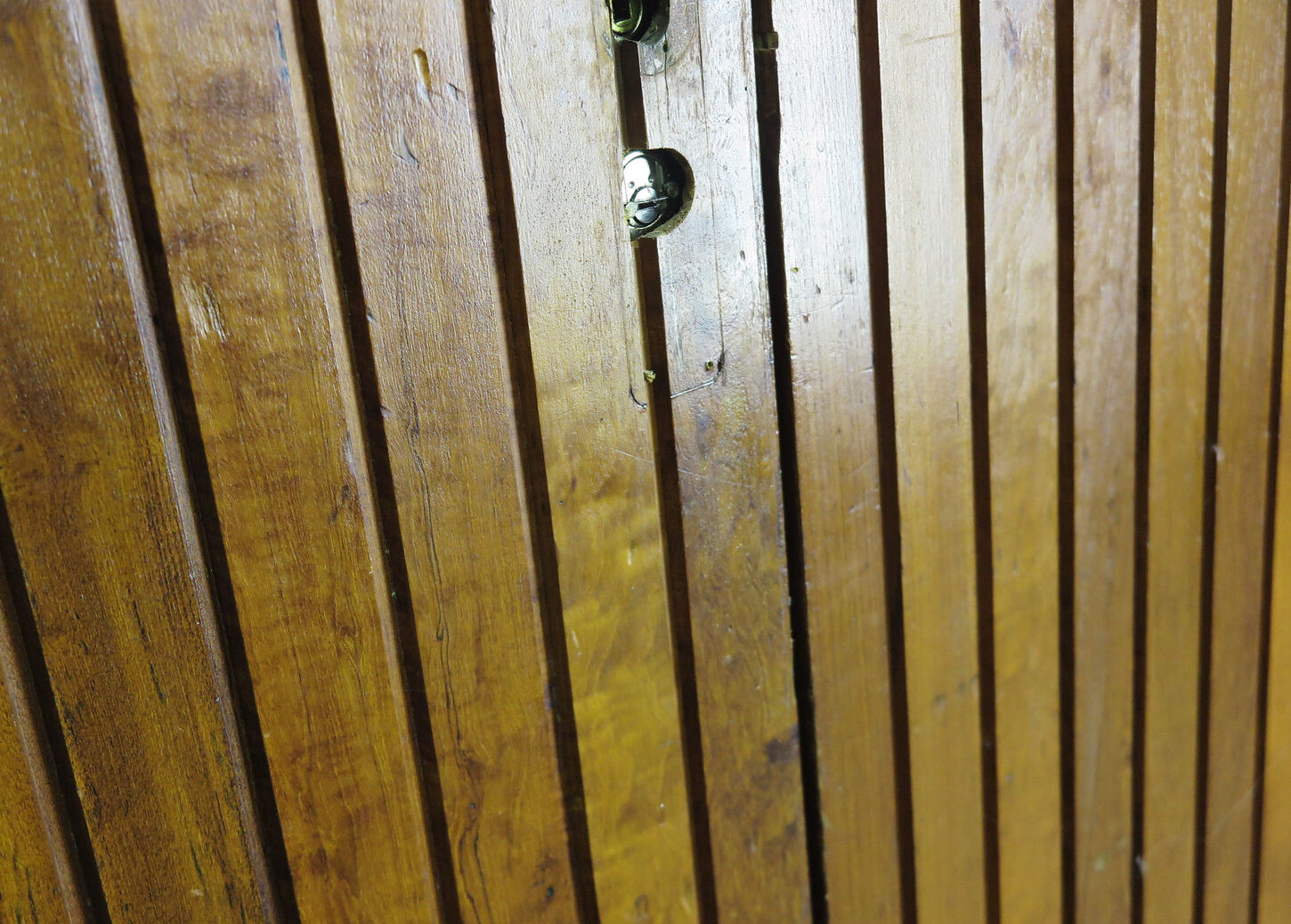 Dobbelt teakdør med karm