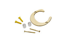 Bogstav til husnummer i poleret messing - C