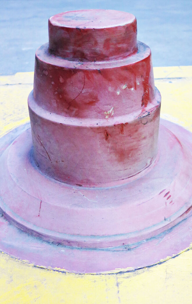 Vægdekoration, stor støbekliché på plade