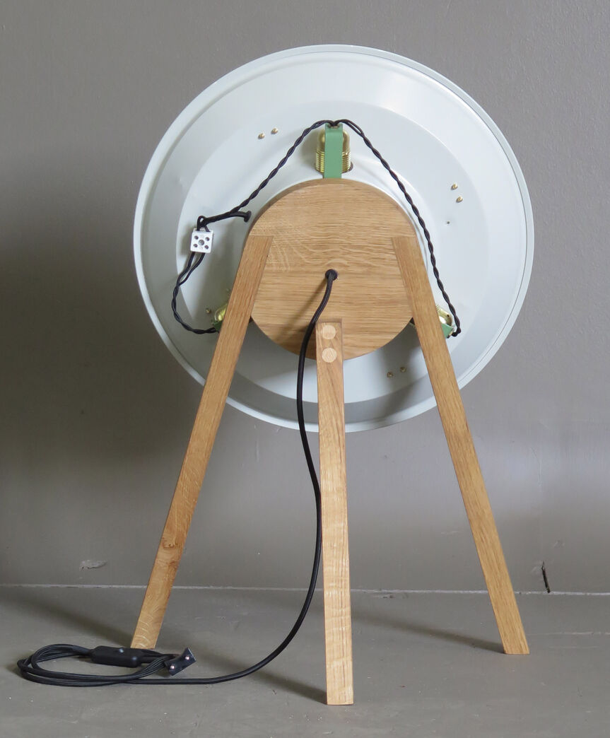 Upcyclet Munkegaardslampe - Grå