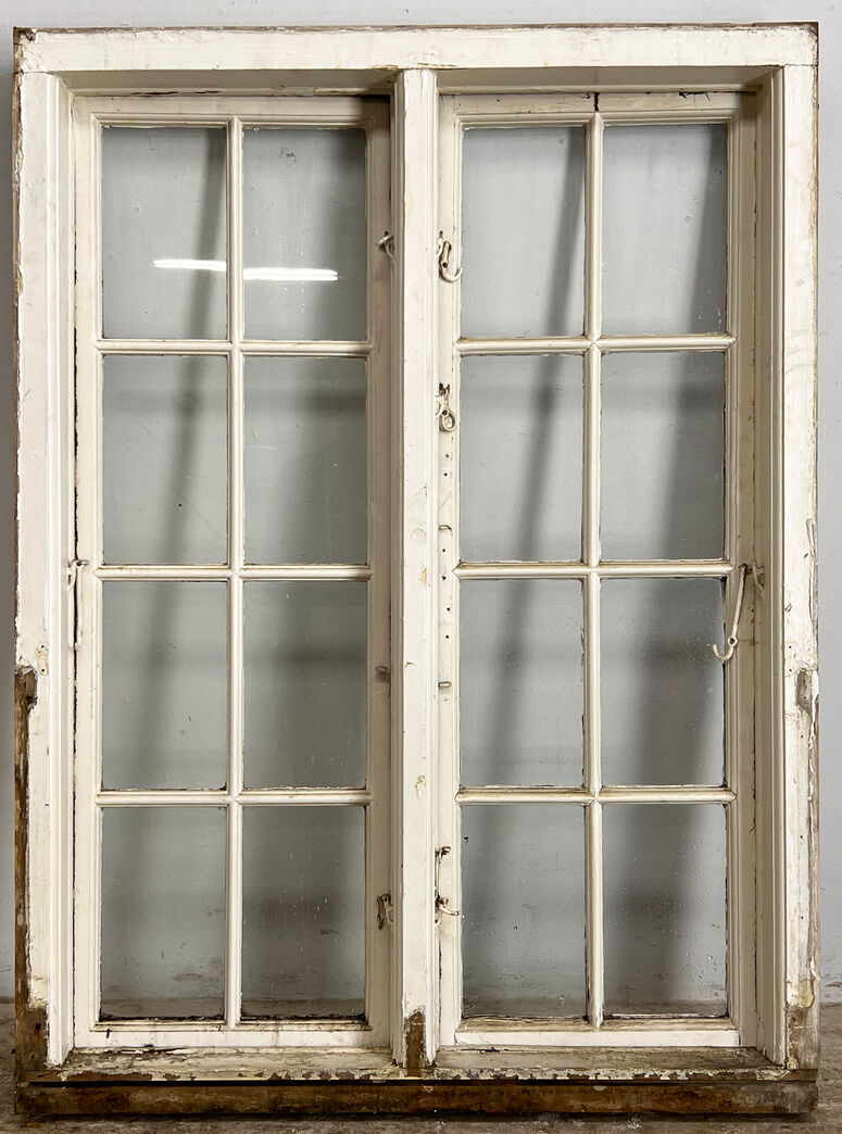 Sprossevindue med kittet enkeltlagsglas