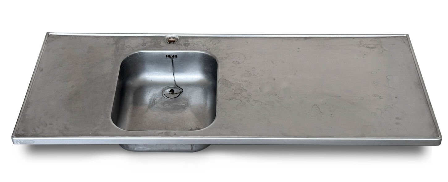 Stålbordplade med vask / vh