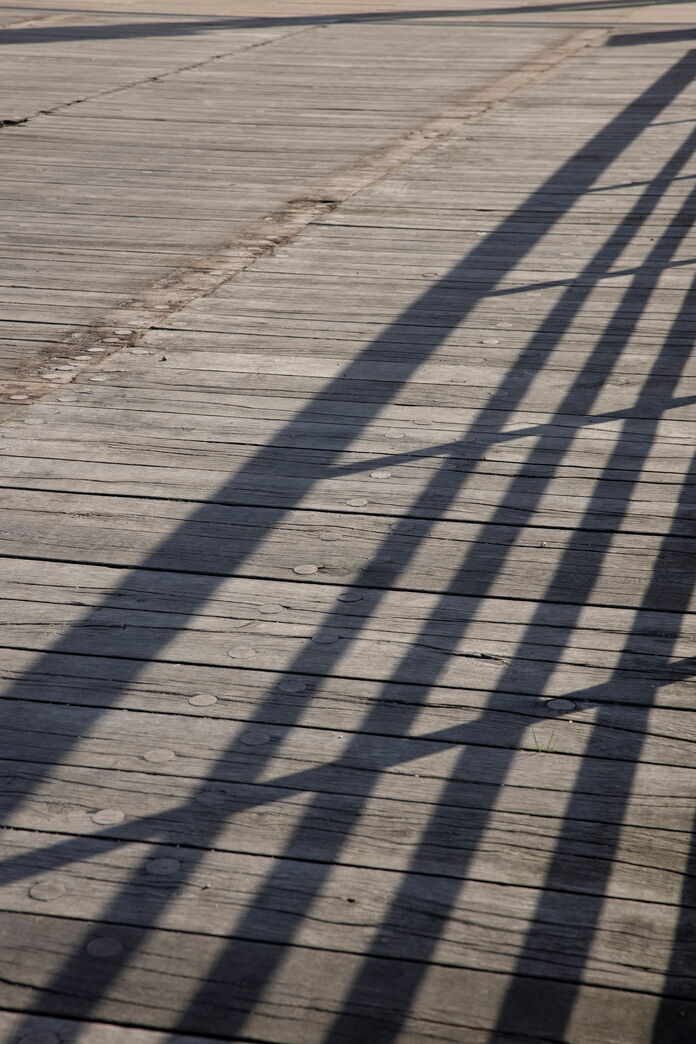 Egetræ fra Operaen - bagsiden af bjælken, frasorteret