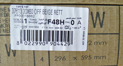 Væg/gulv fliser beige 296x595 mm, sæt á 1,44m2