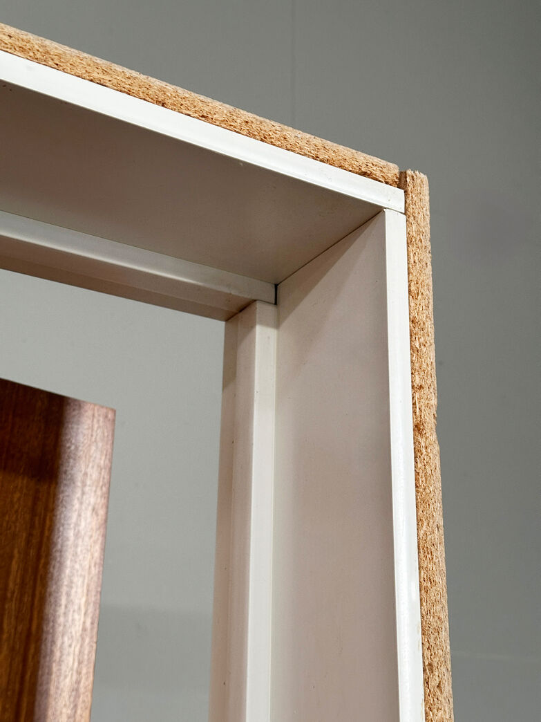 Mahognifineret M9 dør med karm vh.