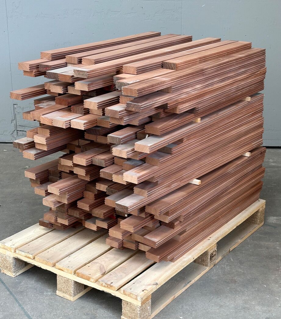 Mahogni 30x68 mm samlet parti - 228 lbm