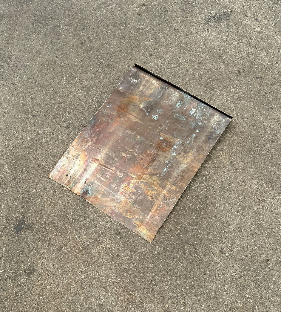 Irret kobberplade 23x30 cm