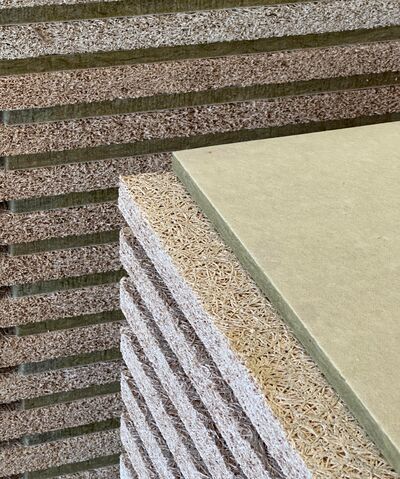 Troldtekt akustik plus FSC 3,5x60x120 cm med falset kant.