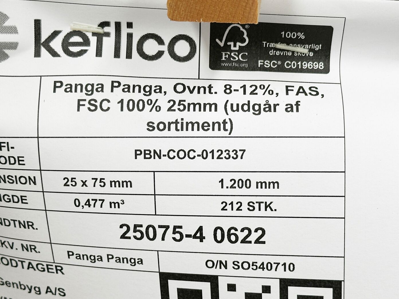 Panga Panga 75x1200 mm