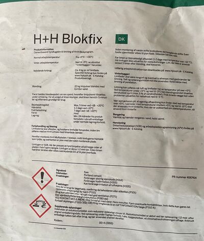 H+H blokfix 20 kg.