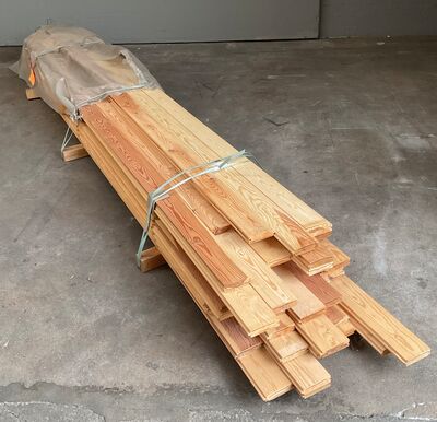 Samlet parti 30 mm fyrretræsgulv 19 m2