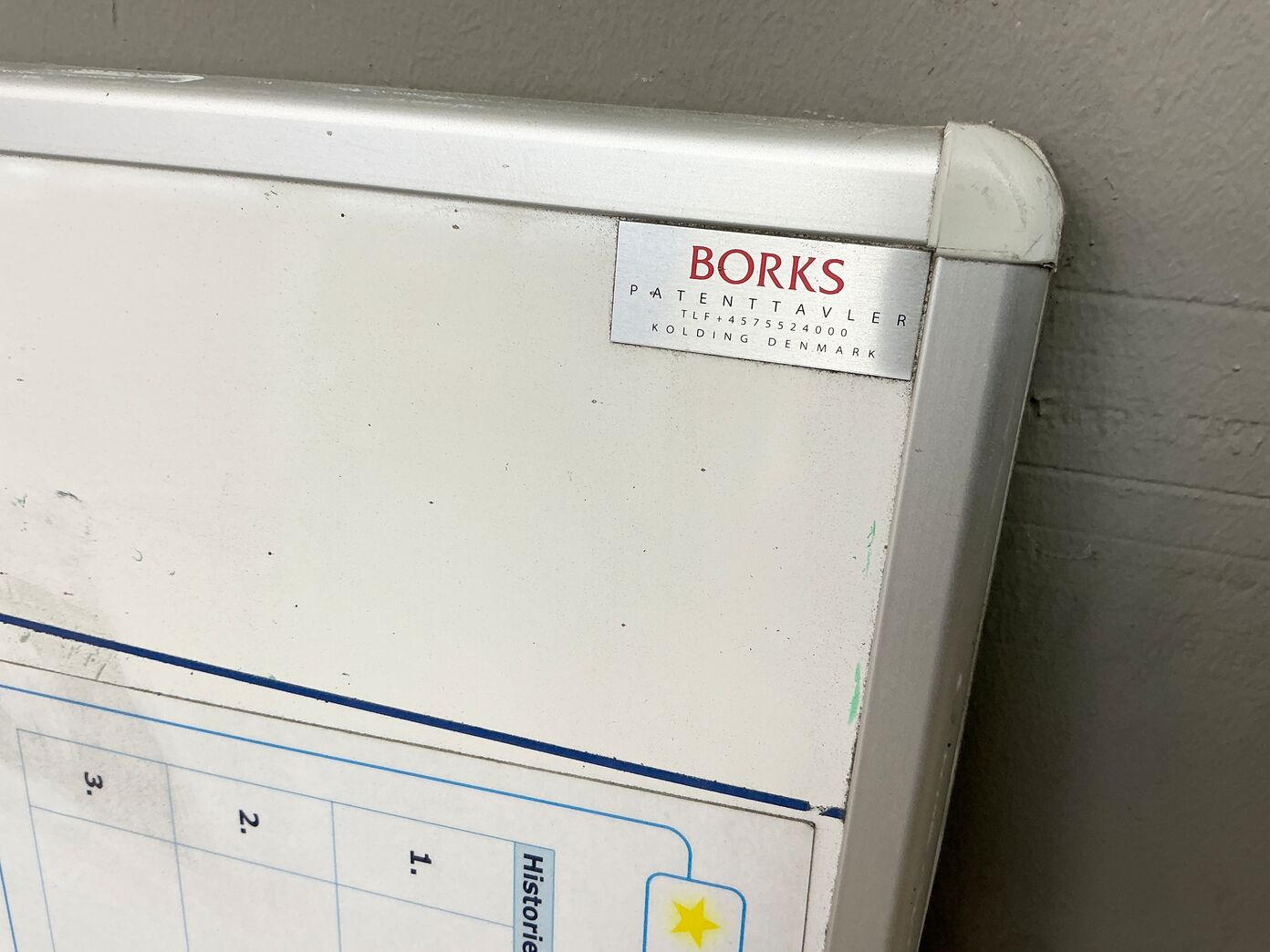 Brugt whiteboard 200x122 cm