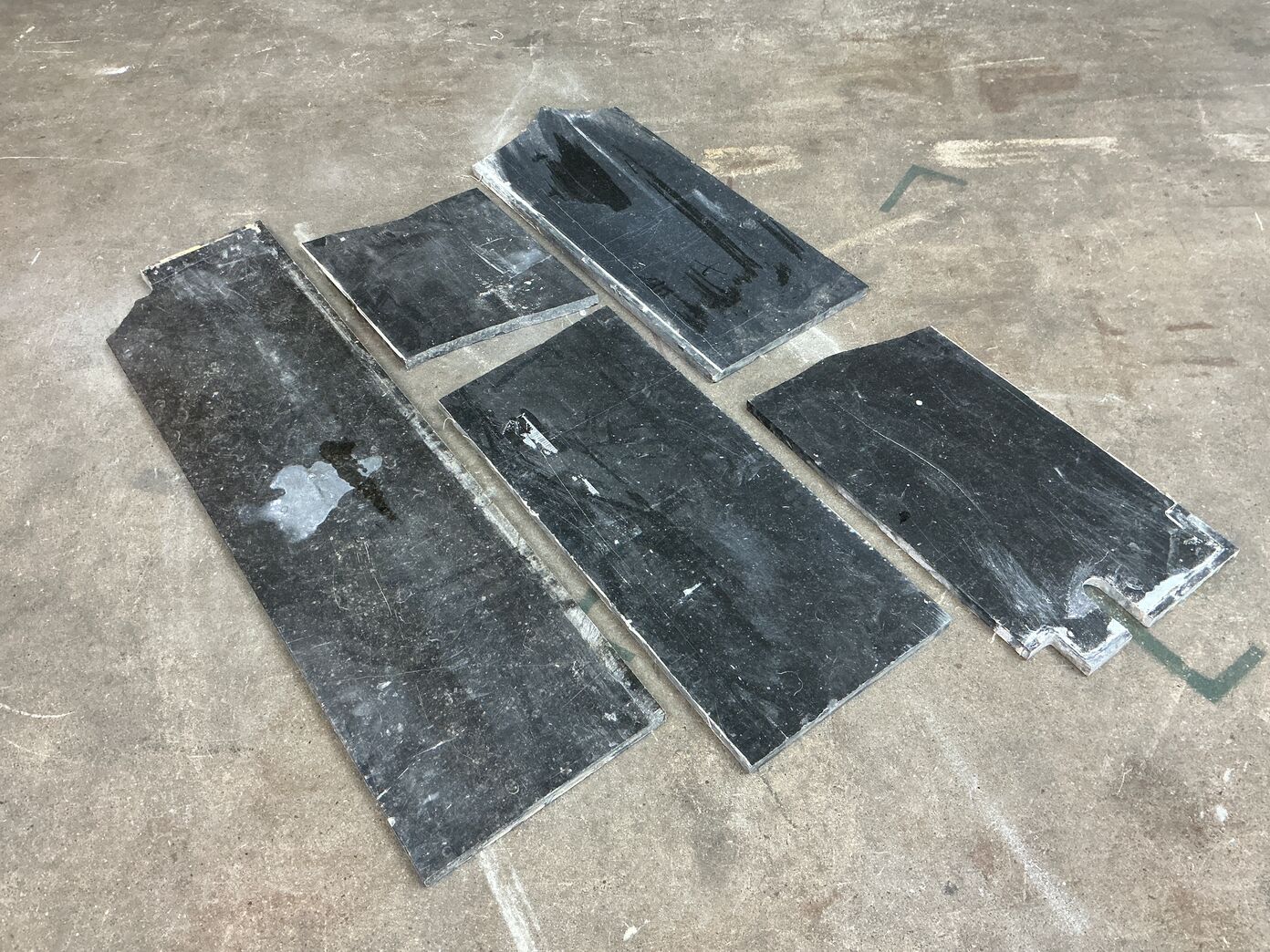 Sorte marmorplader parti 4,5 m2