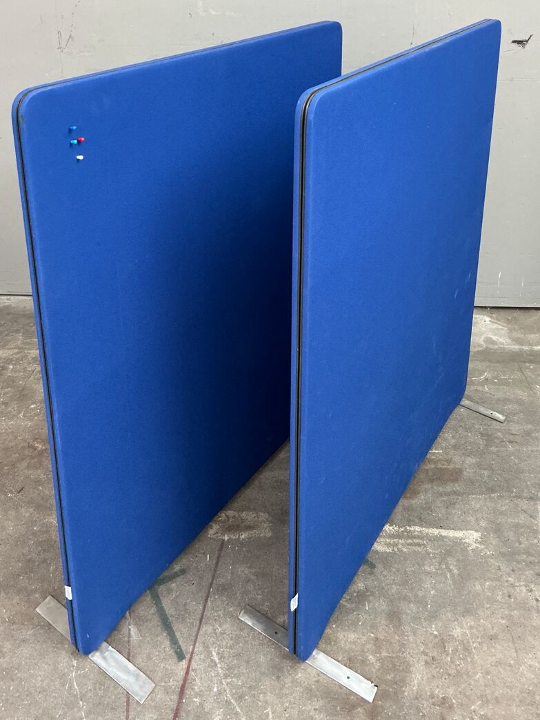 Blå Lintex skærmvæg - 2 stk