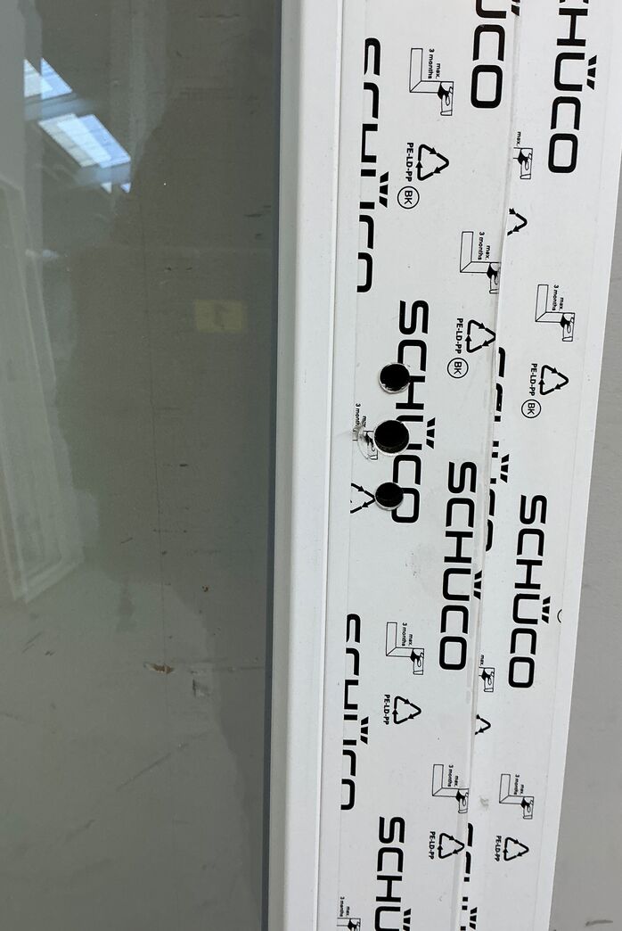 Terrassedør i plast med dreje-kip