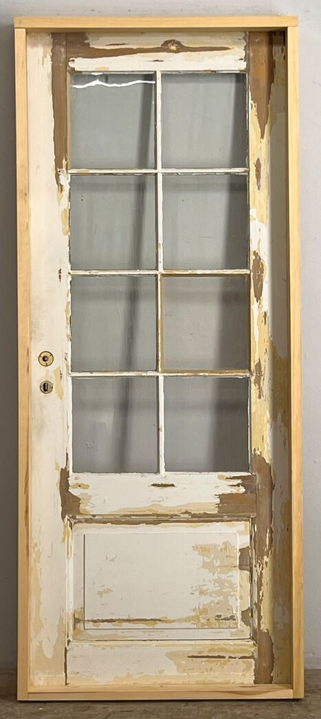 Fyldningsdør med glas og karm