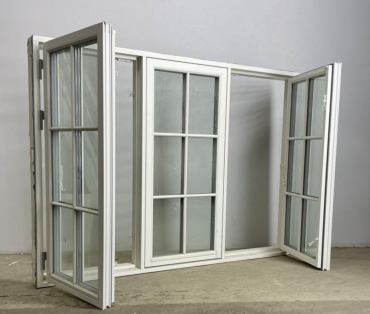 3-fags termovindue med sprosser