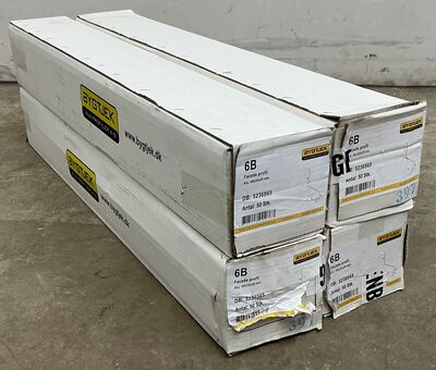 1 ks. Alu. Facadeprofil - 1 meter - 50 stk.