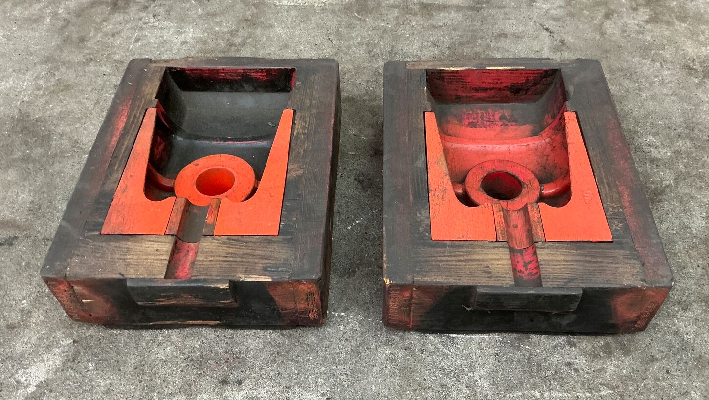 2 stk. støbeforme fra Holbæk Jernstøberi