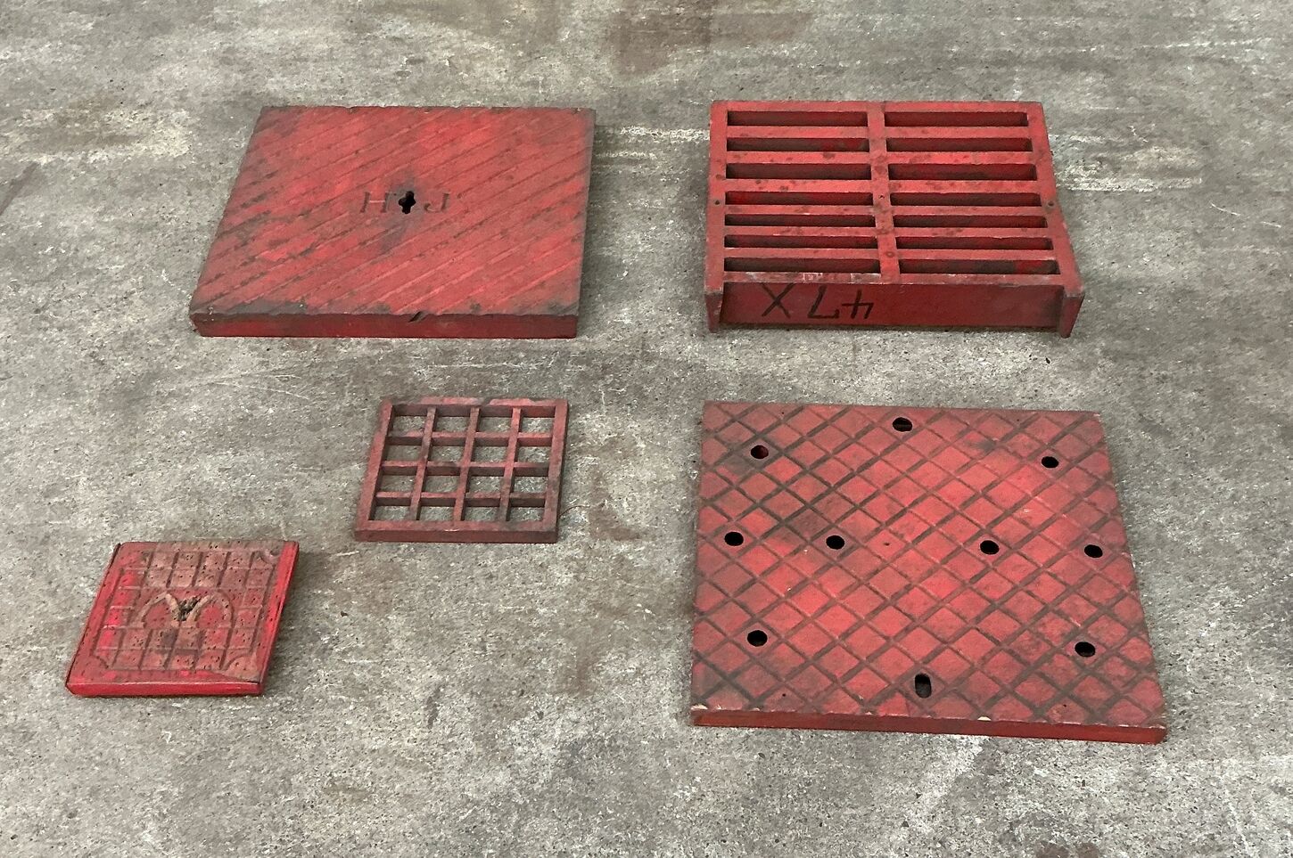 Sæt af 5 stk. støbeforme fra Holbæk Jernstøberi